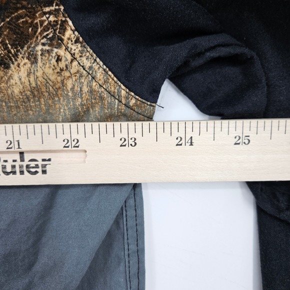 Bit & Bridle Shirt Mens Large Black Gray Western Horses Button Down Long Sleeve - Picture 8 of 9